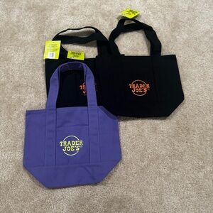 Black and Purple Trader Joe’s Tote Bags